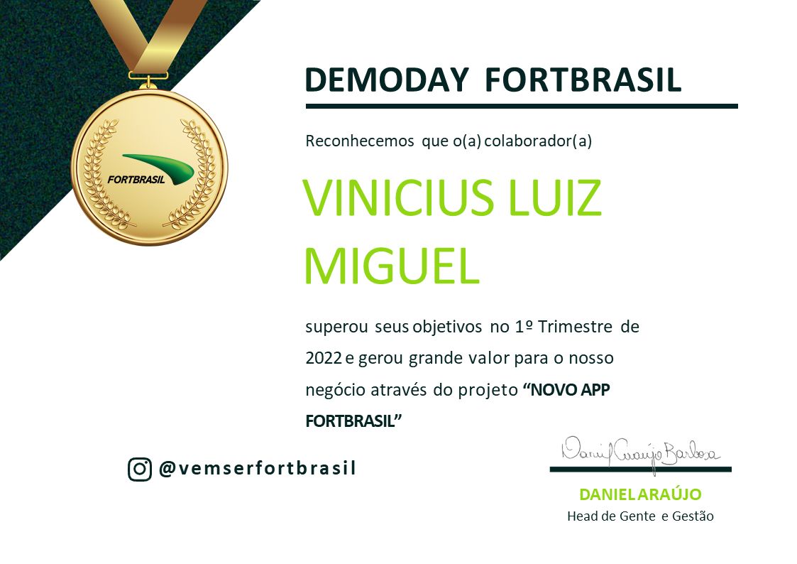 Certificado - Demoday 1 Tri