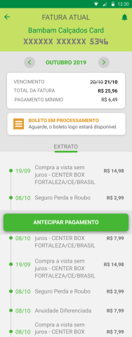 Fatura atual
